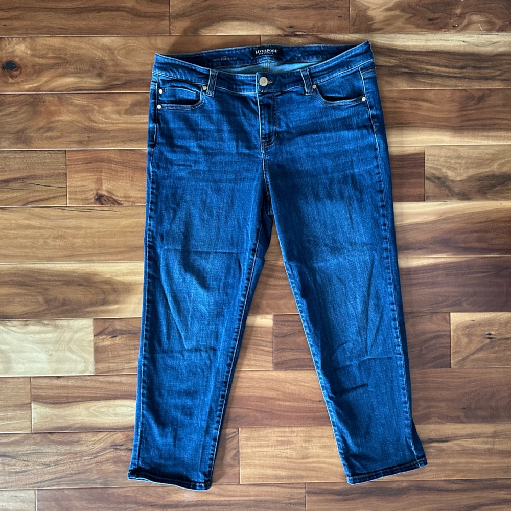 Liverpool Women's Boyfriend Jeans - Indigo EUC
